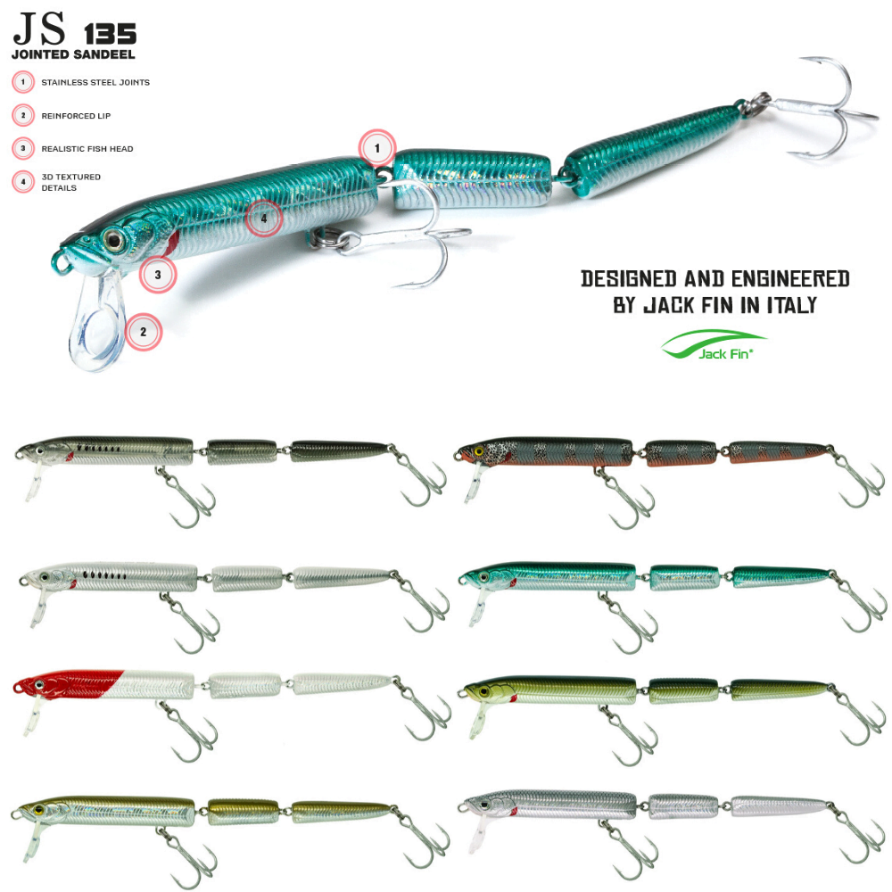 MOLIX Jointed Minnow Lure SANDEEL JS 135