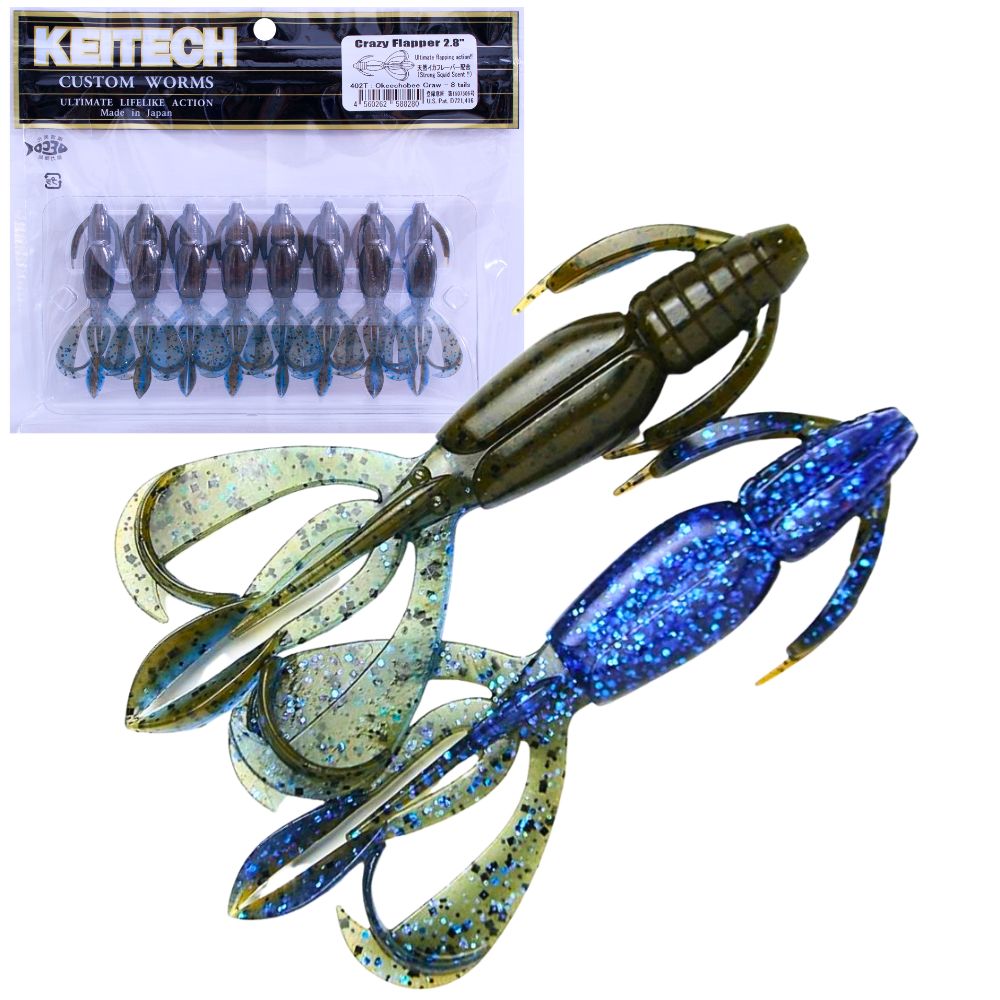 KEITECH Bass Fishing Scented Soft Bait Lure CRAZY FLAPPER 2.8” - Image 4