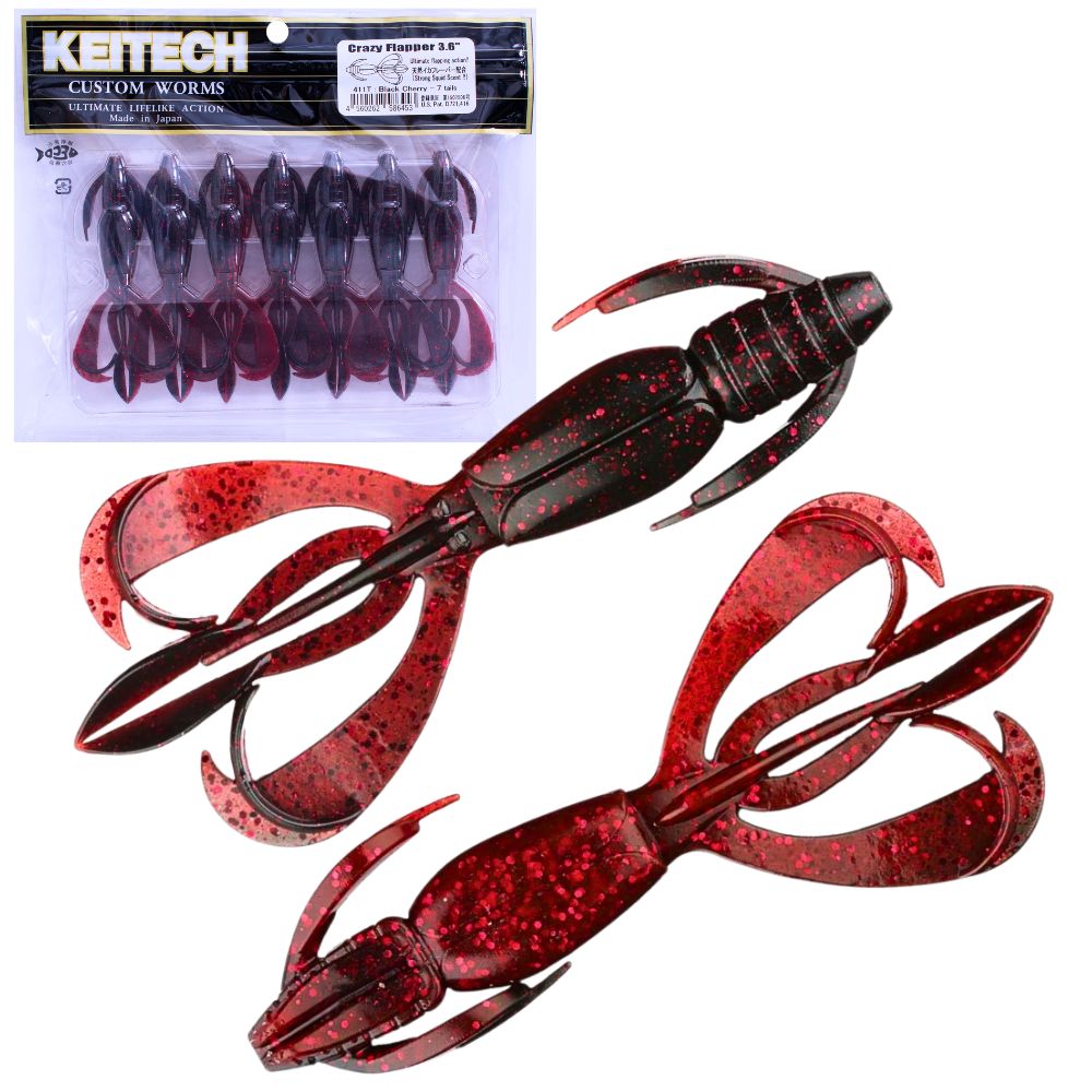 KEITECH Bass Fishing Scented Soft Bait Lure CRAZY FLAPPER 3.6” - Image 2