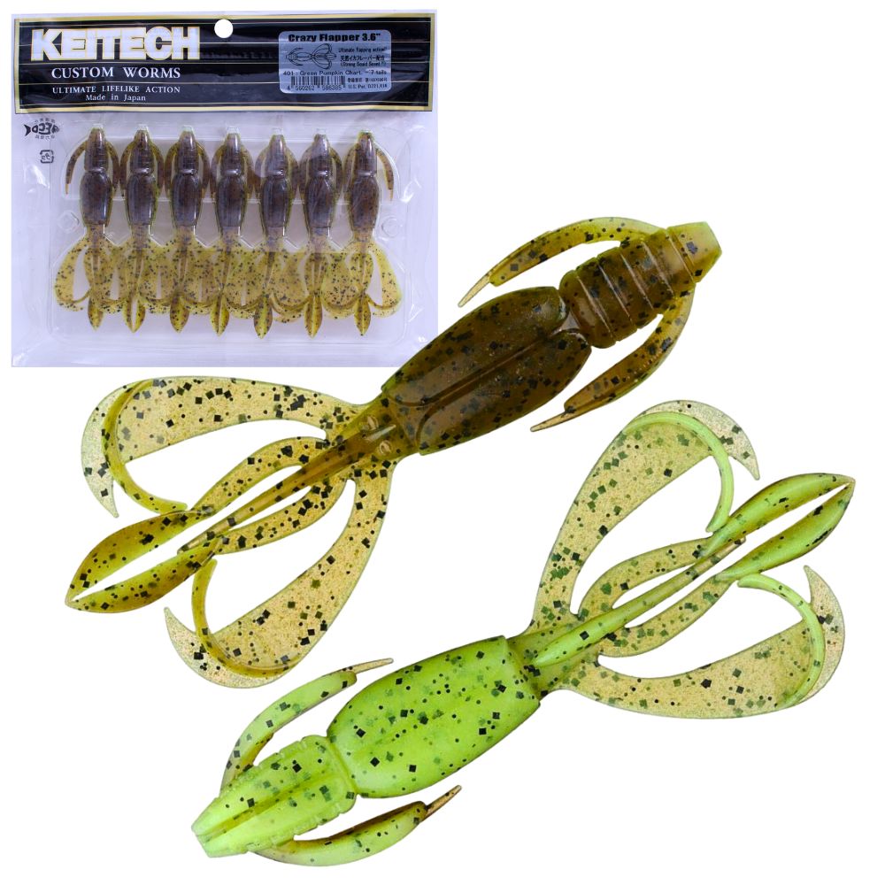KEITECH Bass Fishing Scented Soft Bait Lure CRAZY FLAPPER 3.6” - Image 4