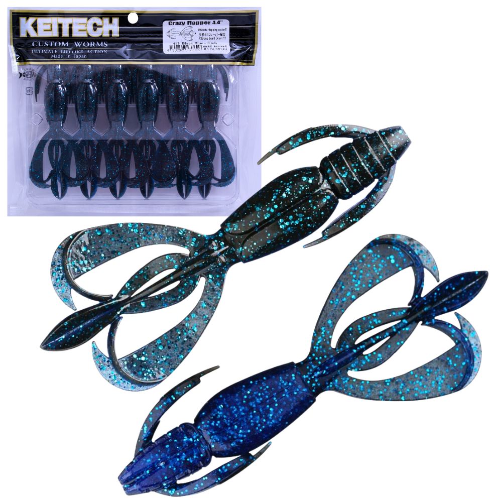 KEITECH Bass Fishing Scented Soft Bait Lure CRAZY FLAPPER 4.4” - Image 5