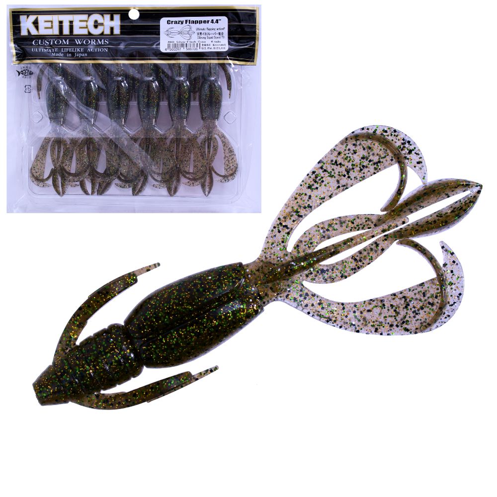 KEITECH Bass Fishing Scented Soft Bait Lure CRAZY FLAPPER 4.4” - Image 4