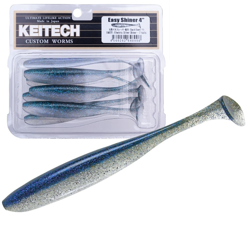 KEITECH Scented Soft Plastic Swimbait Lure EASY SHINER 4”