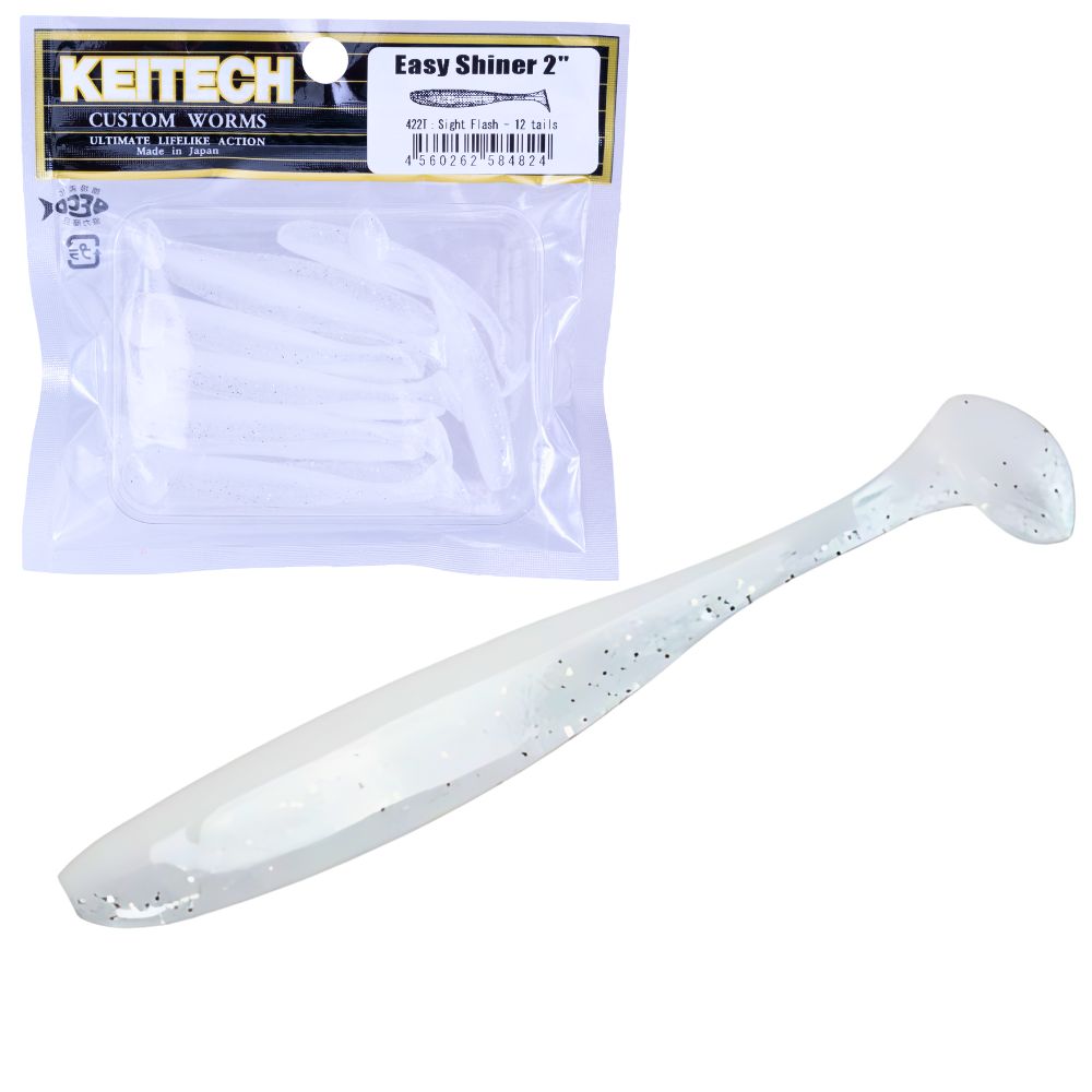KEITECH Scented Soft Plastic Swimbait Lure EASY SHINER 2”