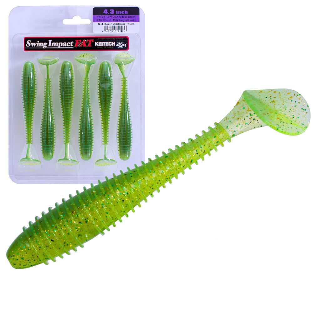 KEITECH Scented Soft Swimbait Lure Swing Impact FAT 4.3”
