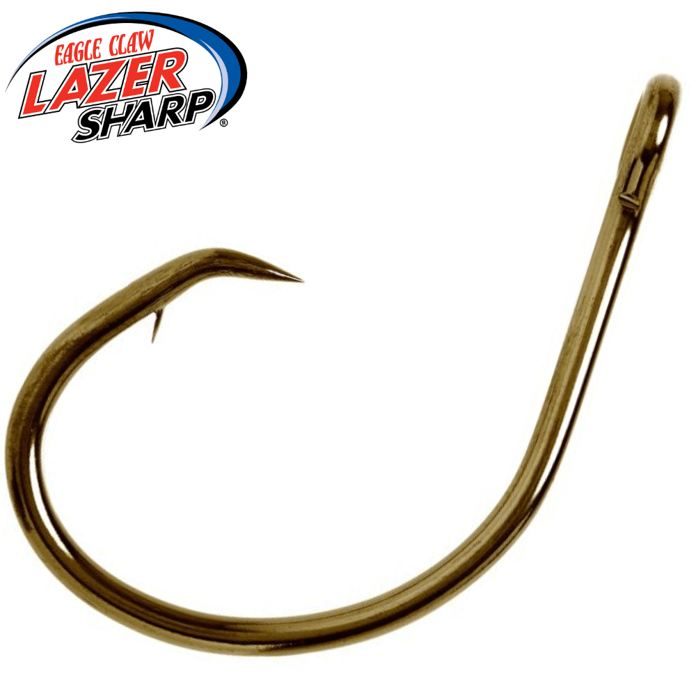 LAZER SHARP Eagle Claw Saltwater Offset Circle Hook L2005F 6/0-50pcs
