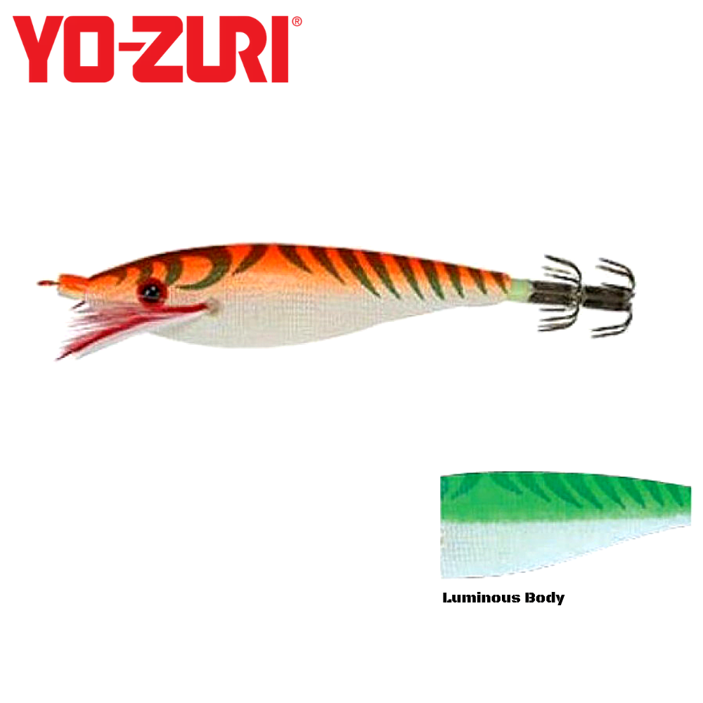 YO-ZURI SQUID FISHING LUMINOUS BODY SQUID JIG LURE ULTRA CLOTH SS/L-9