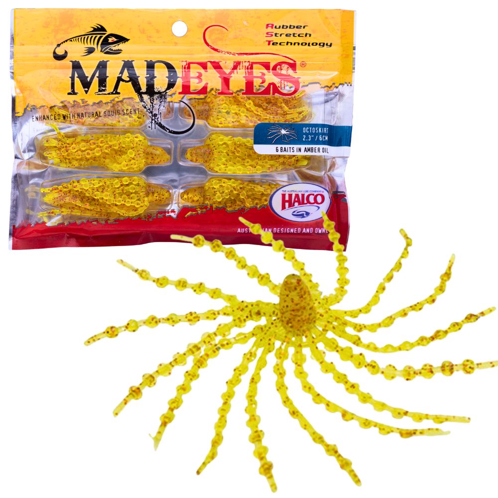 MADEYES By Halco Saltwater Rubber Jigging Scented Soft Lure OCTOSKIRT 2.3in - Image 9