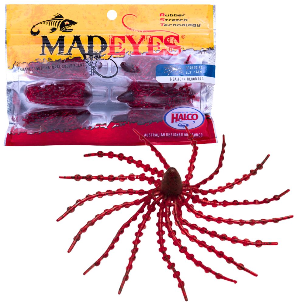 MADEYES By Halco Saltwater Rubber Jigging Scented Soft Lure OCTOSKIRT 2.3in - Image 10