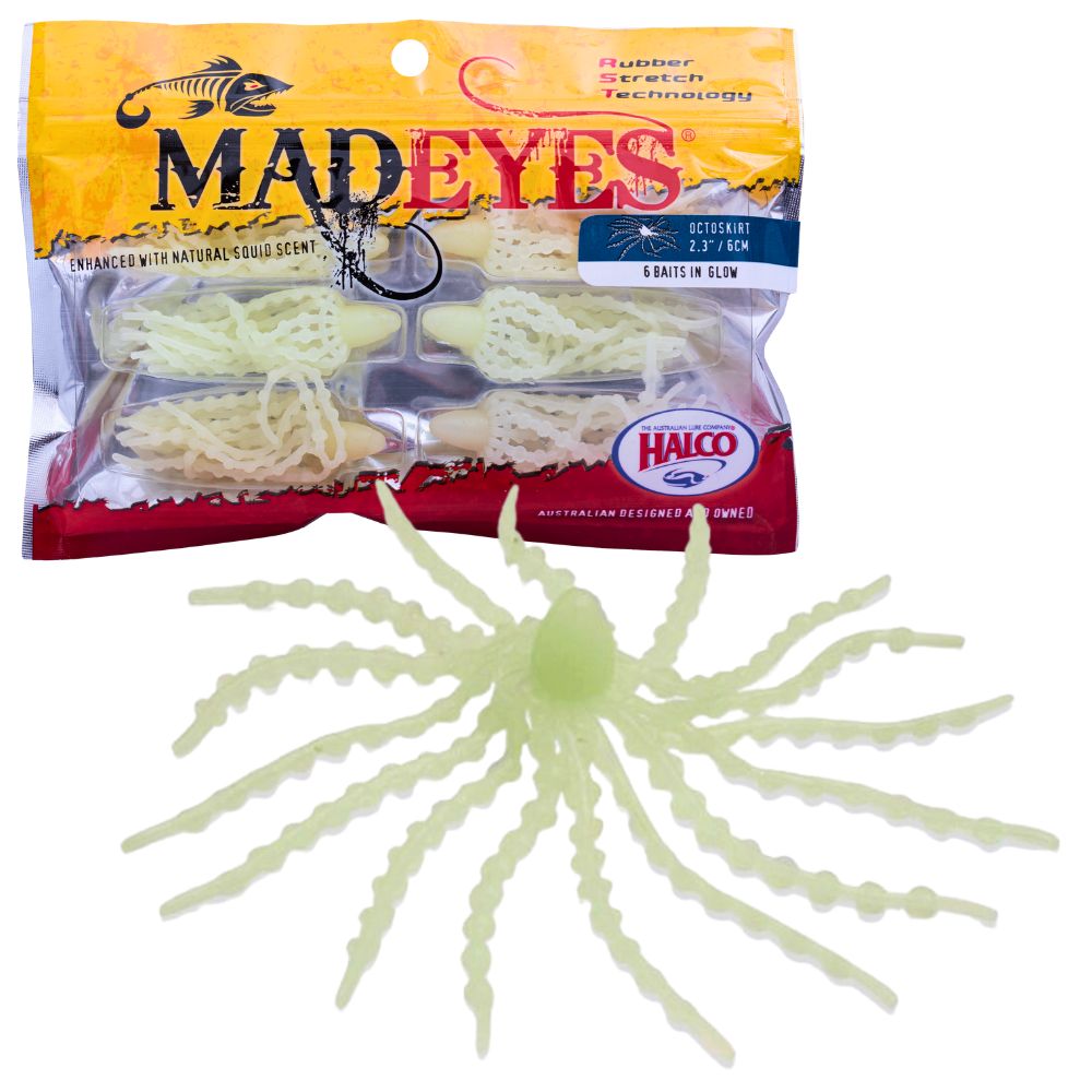 MADEYES By Halco Saltwater Rubber Jigging Scented Soft Lure OCTOSKIRT 2.3in - Image 8