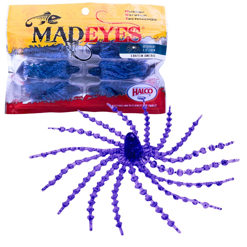 MADEYES By Halco Saltwater Rubber Jigging Scented Soft Lure OCTOSKIRT 2.3in - Image 11