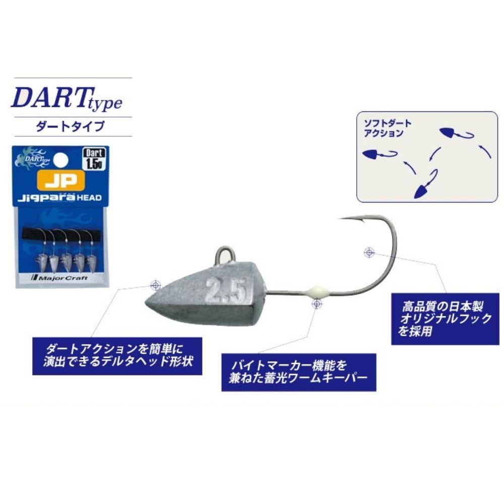 MAJOR CRAFT UL Fishing Jig Head Jigpara DART Type - Image 3