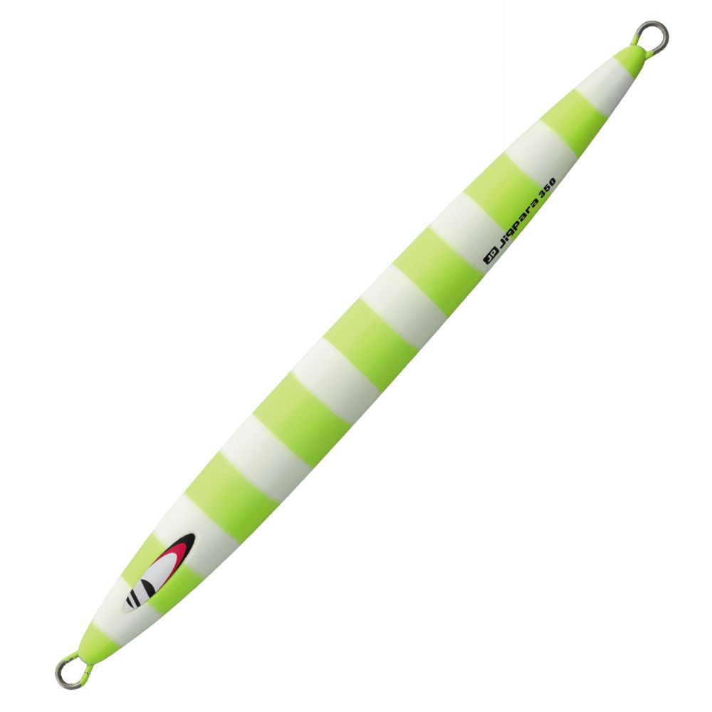 MAJOR CRAFT Slow Jigging Metal Lure Jigpara Vertical Long Slow 400g Matte Zebra Chart Yellow - Image 3