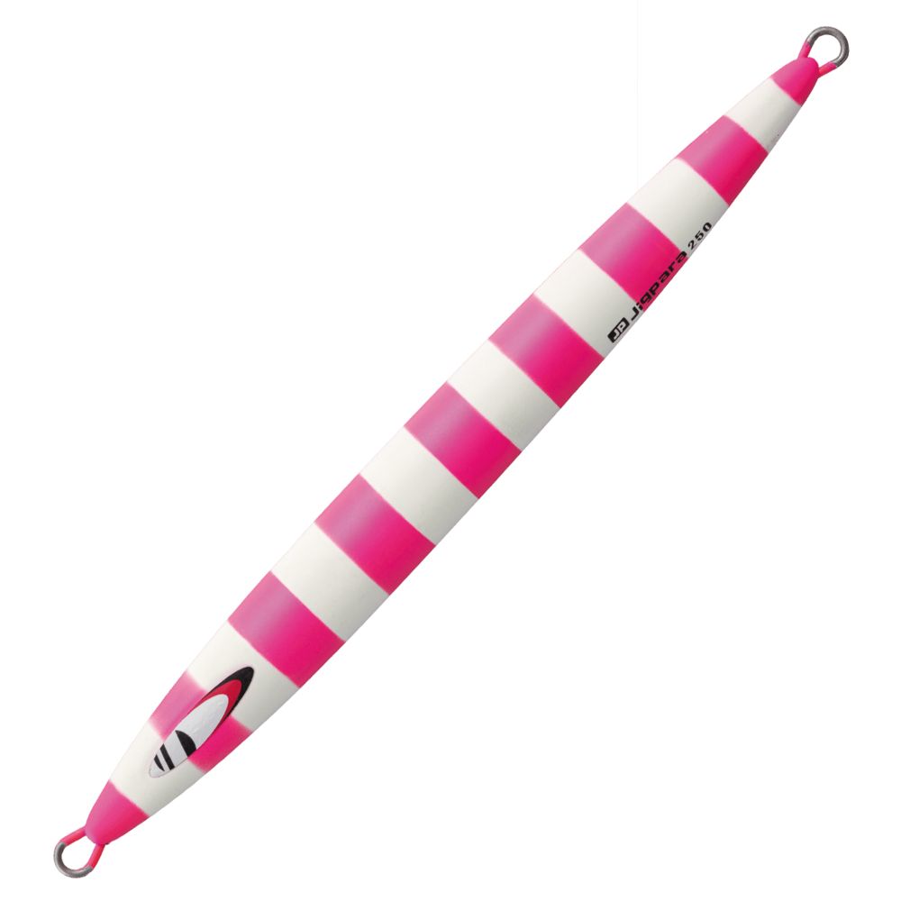 MAJOR CRAFT Slow Jigging Metal Lure Jigpara Vertical Long Slow 400g Matte Zebra Chart Pink - Image 3