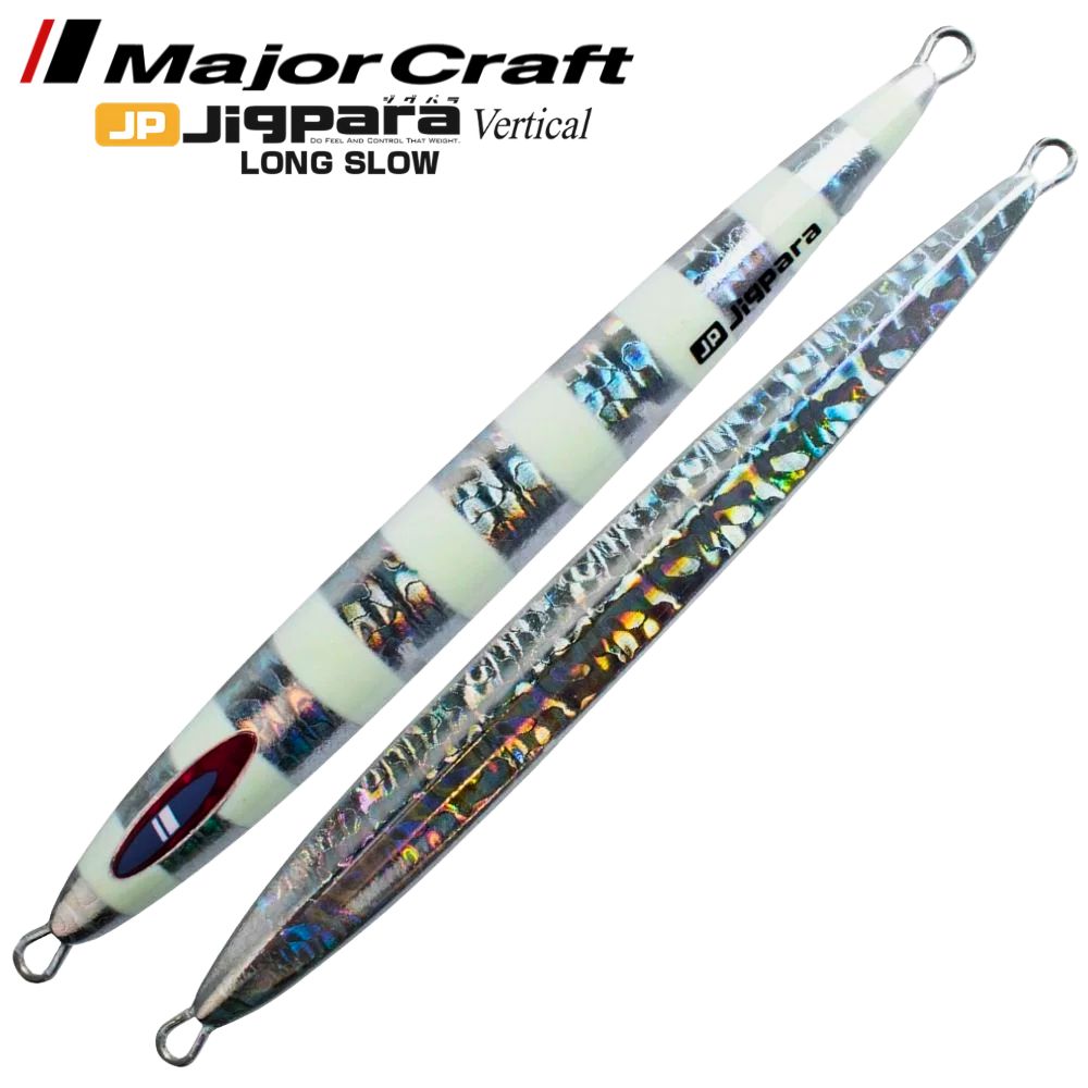 MAJOR CRAFT Slow Jigging Metal Lure Jigpara Vertical Long Slow 400g Zebra Glow