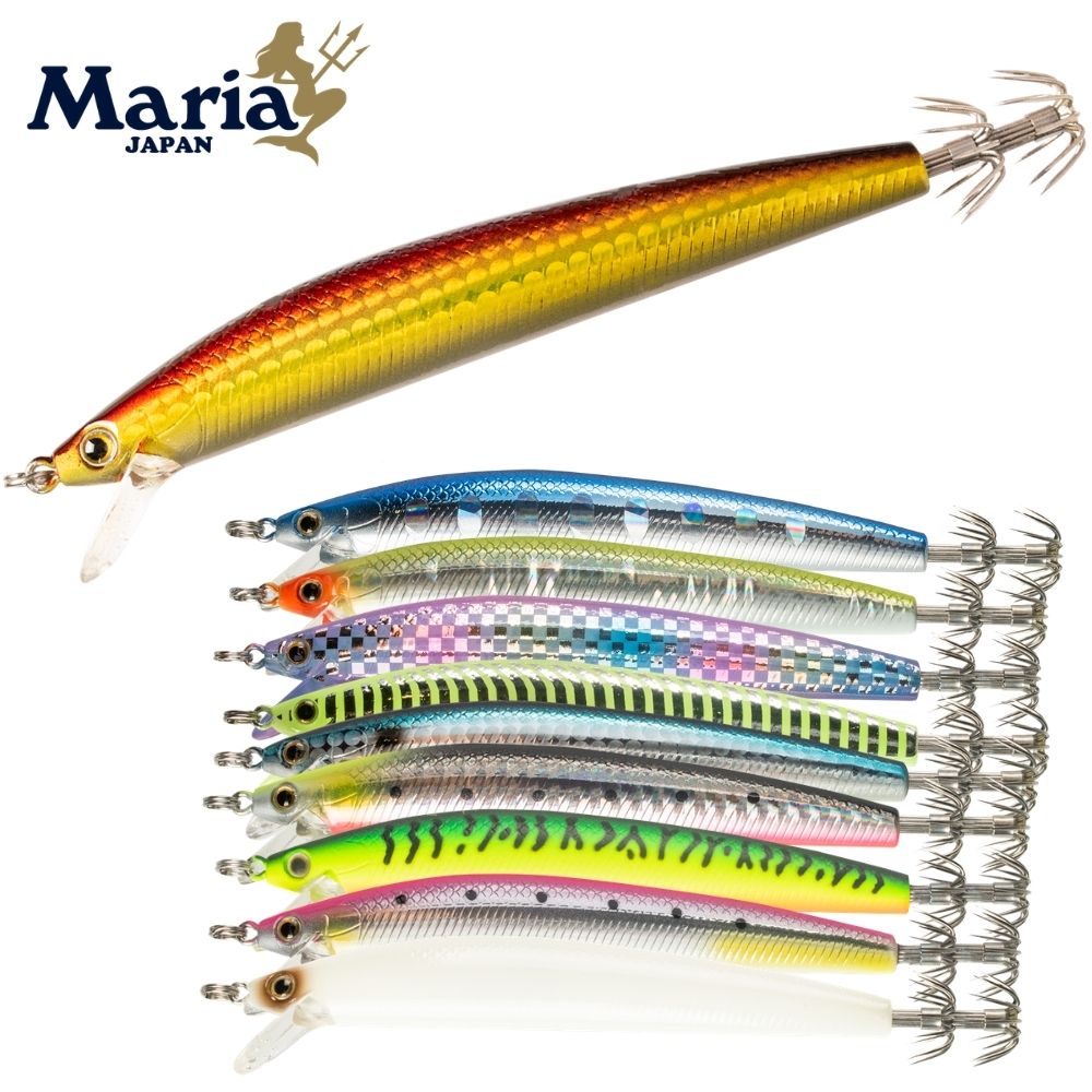 MARIA Japan Squid Fishing Jerk Minnow Lure Princess Calamari 100