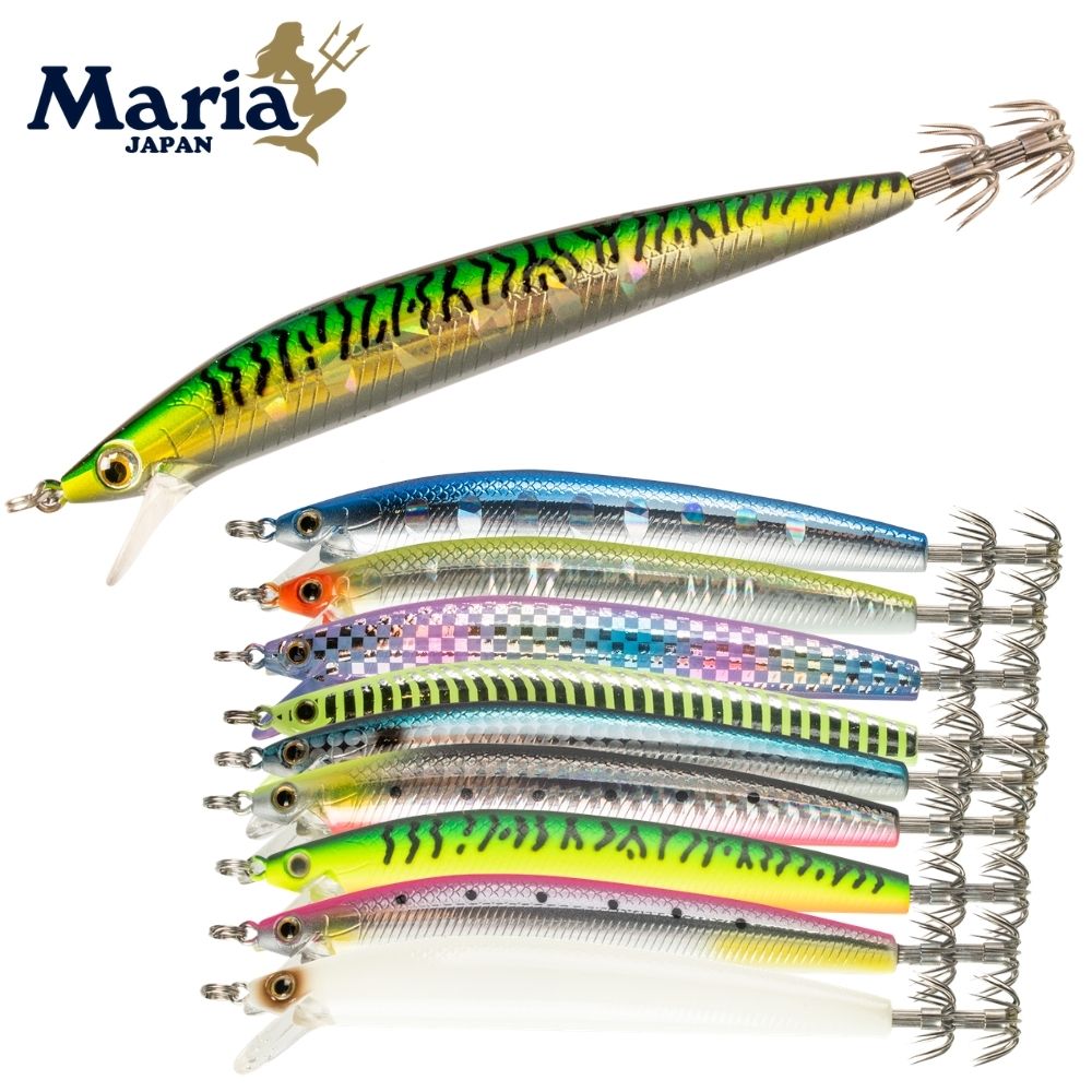 MARIA Japan Squid Fishing Jerk Minnow Lure Princess Calamari 130