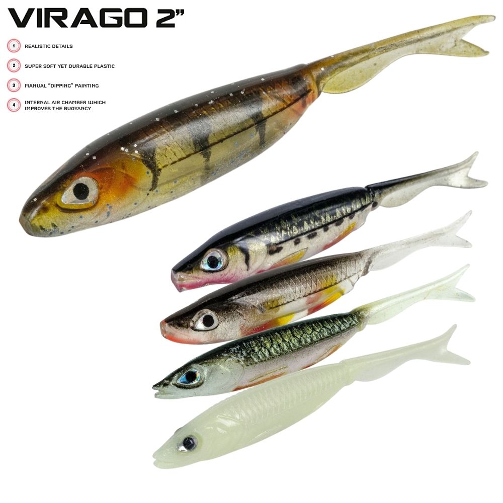 MOLIX Light Game Lifelike Baitfish Soft Plastic Lure VIRAGO 2in