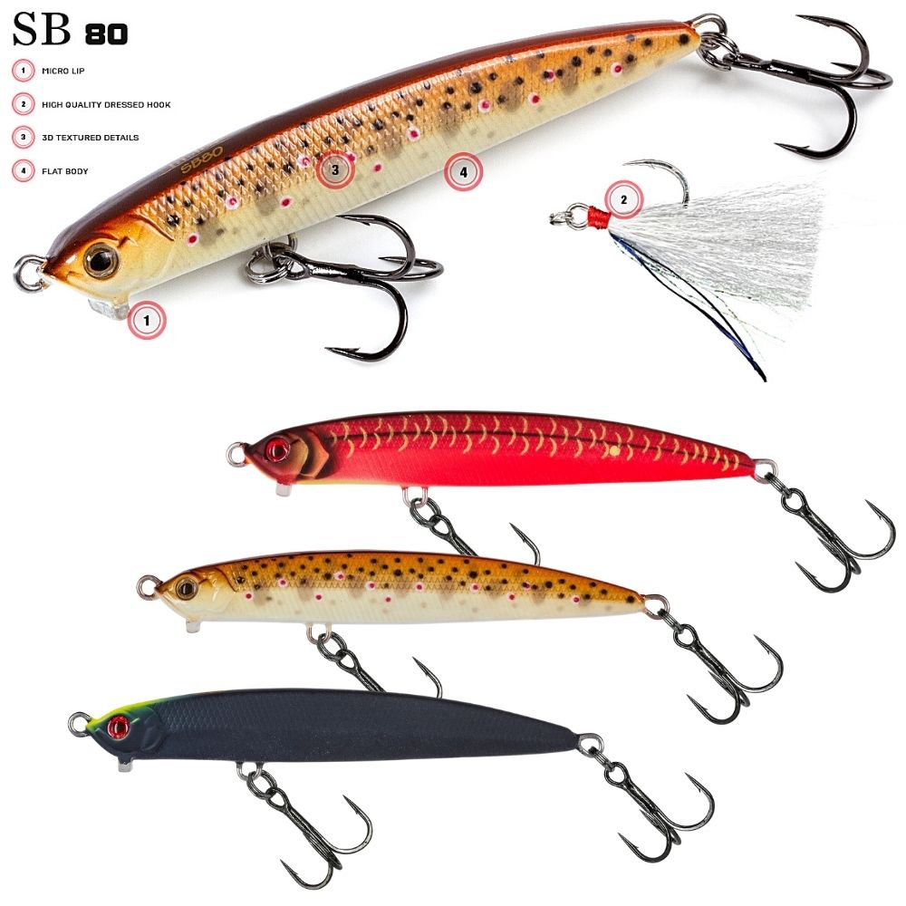 MOLIX Finesse Topwater Sinking Stickbait Lure SB80