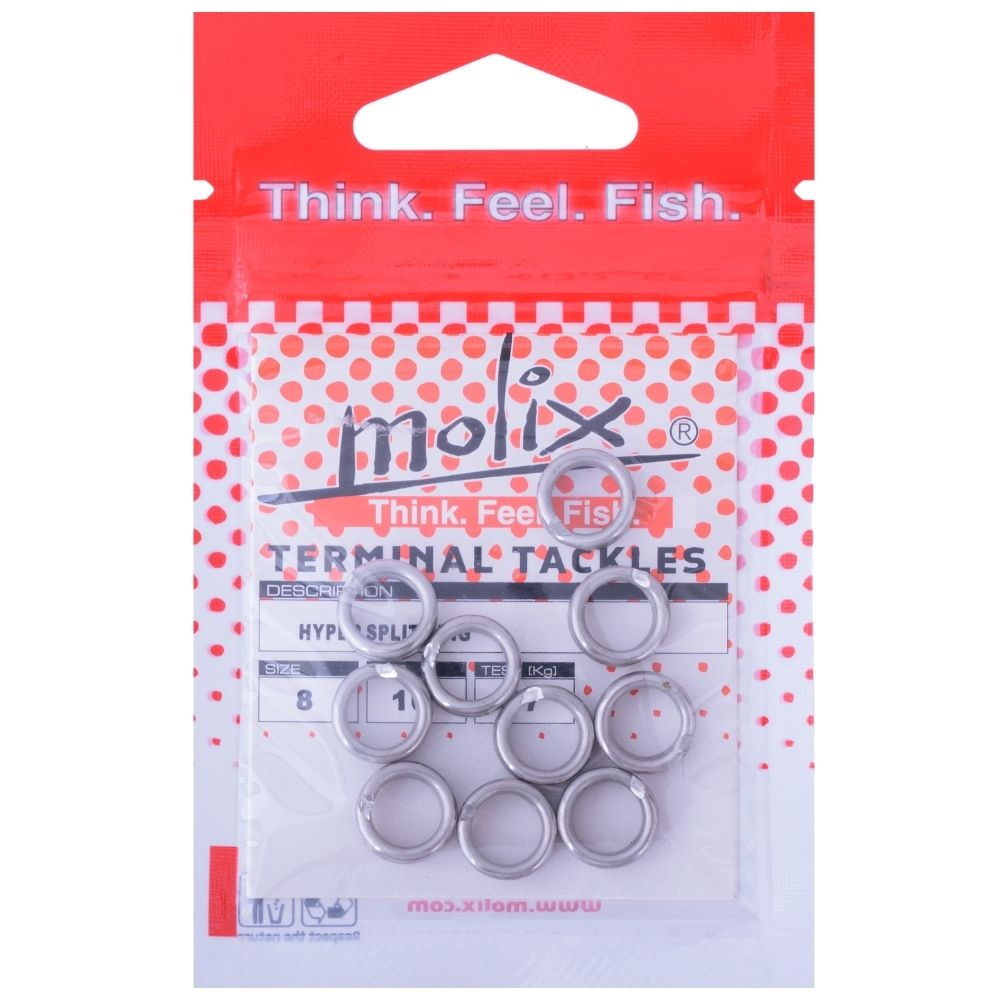 MOLIX Fishing Terminal Tackle Heavy-Duty Stainless Steel HYPER SPLIT RINGS - Image 3
