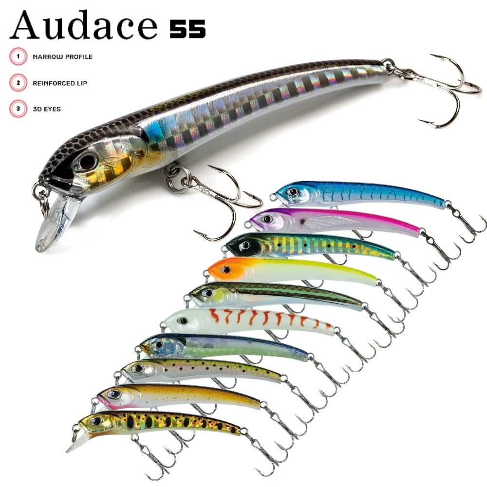 MOLIX Finesse Jerkbait Minnow Lure AUDACE 55 Sinking