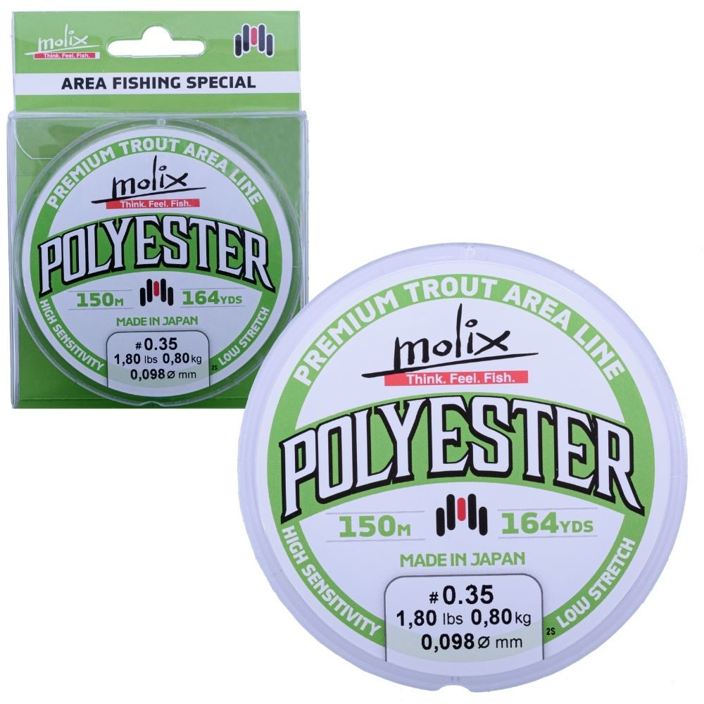 MOLIX Low Stretch Long Casting Sinking Fishing Line Polyester 150m