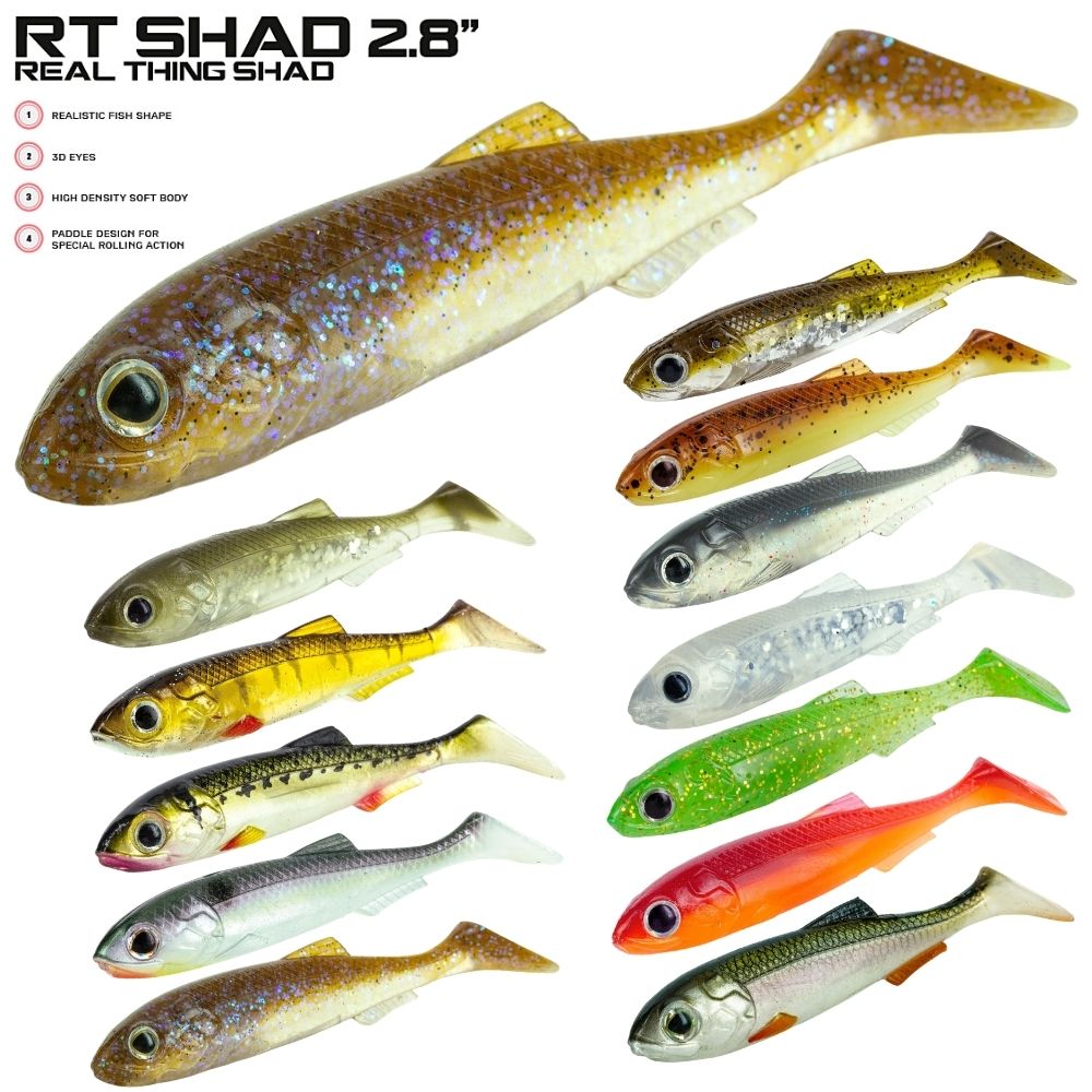 MOLIX Lifelike Soft Plastic Lure Real Thing Shad RT 2.8
