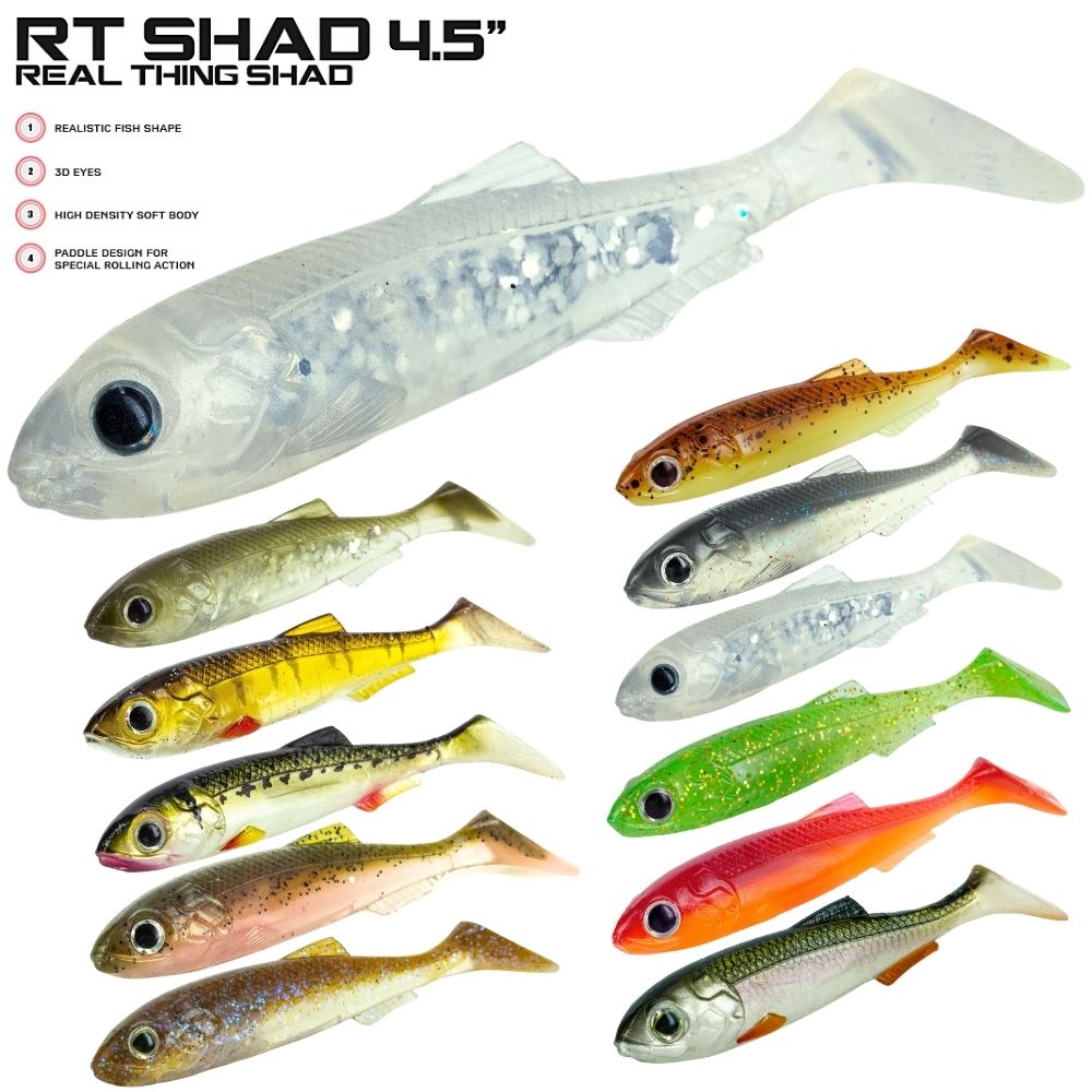 MOLIX Lifelike Soft Plastic Lure Real Thing Shad RT 4.5