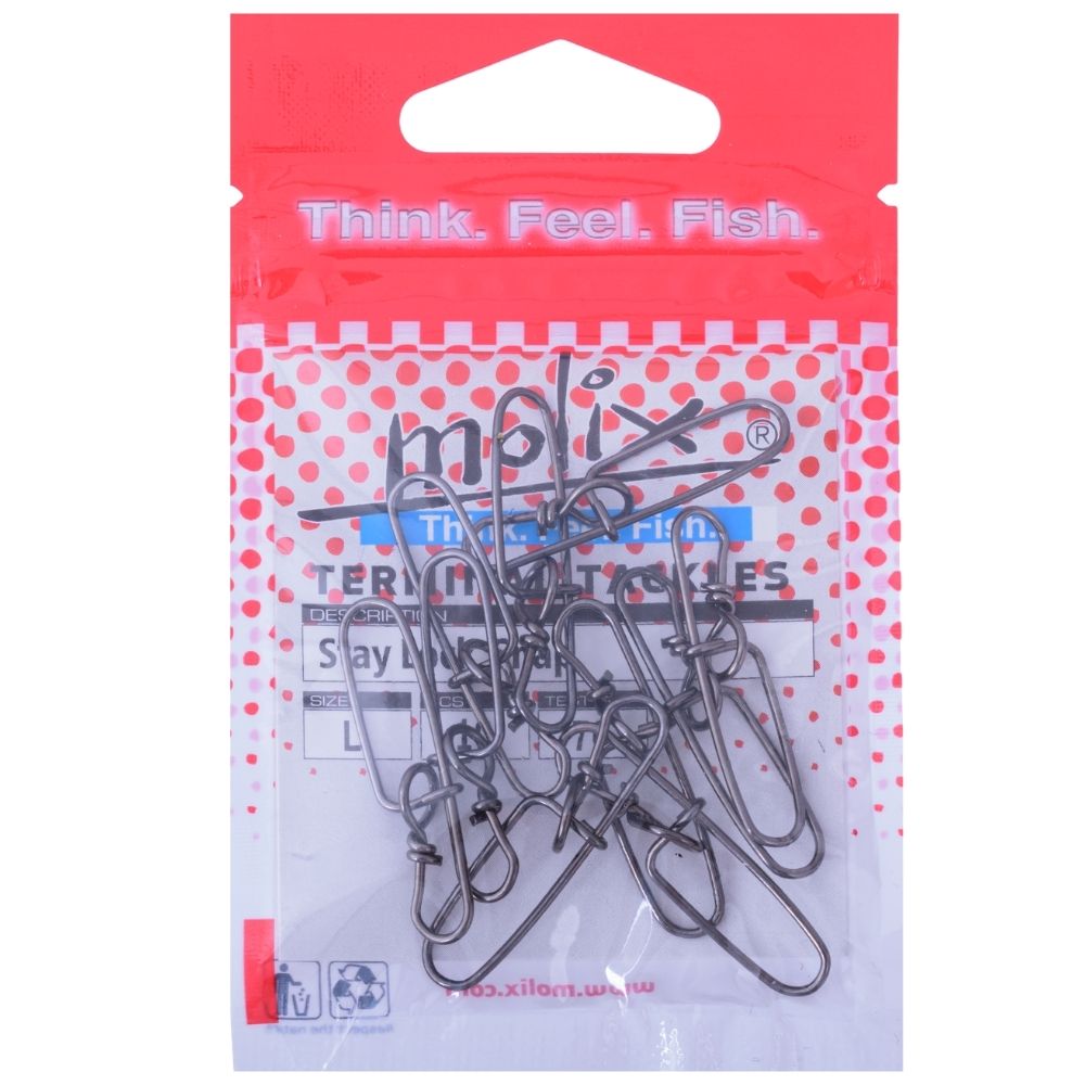 MOLIX Fishing Terminal Tackle Stainless Steel STAY LOCK SNAP