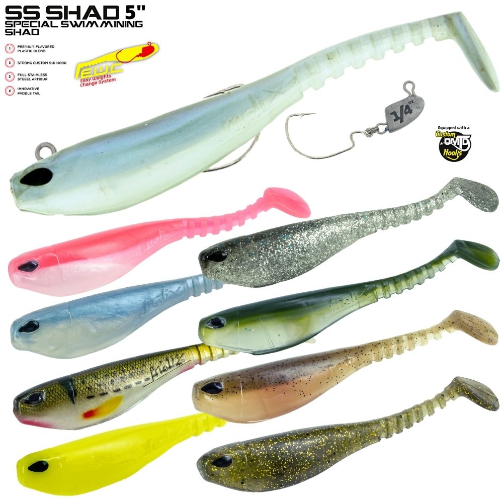 MOLIX Soft Swimbait Special Lure SS SHAD 5" 7g (1/4oz)