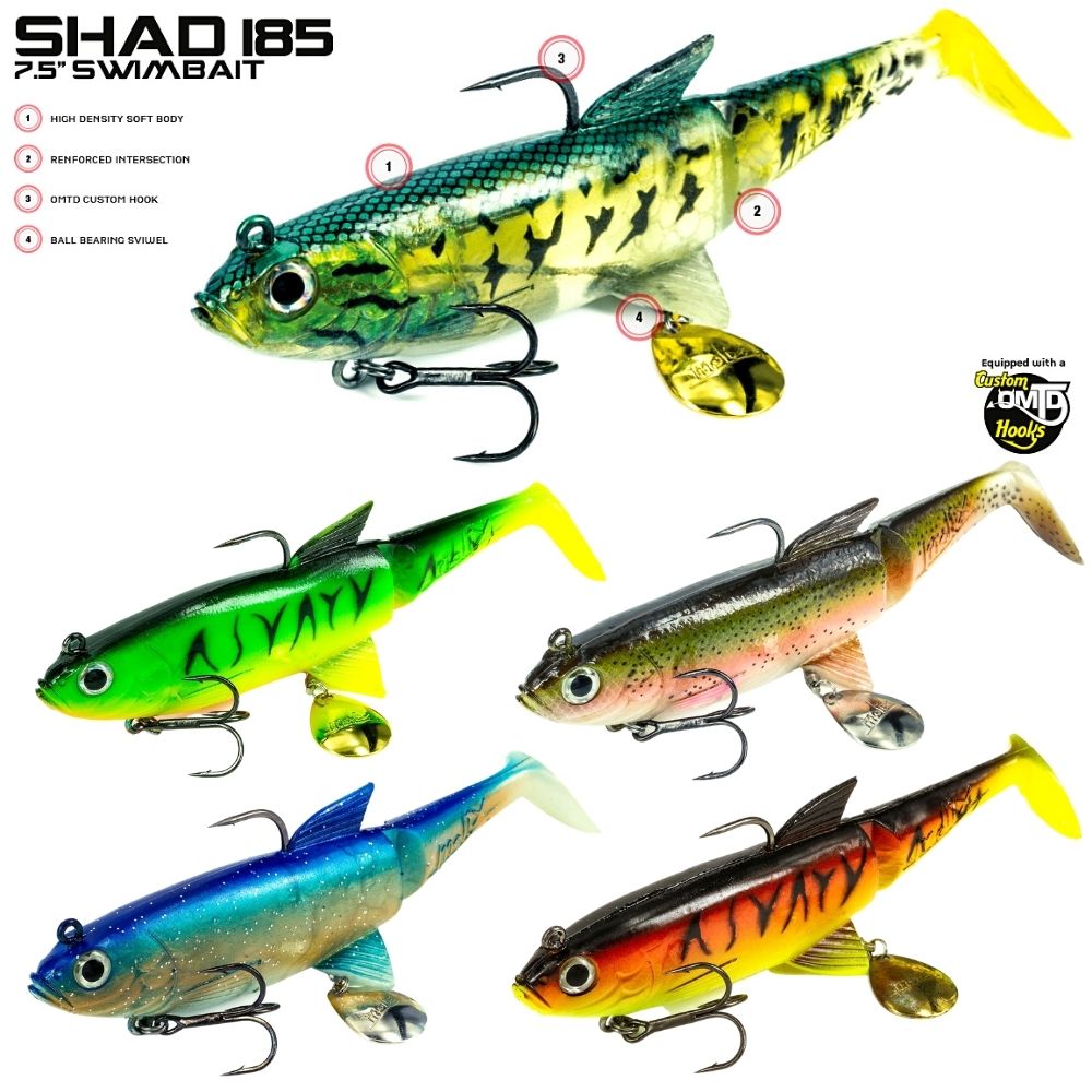 MOLIX Soft Plastic Jointed Swimbait Lure SHAD 185