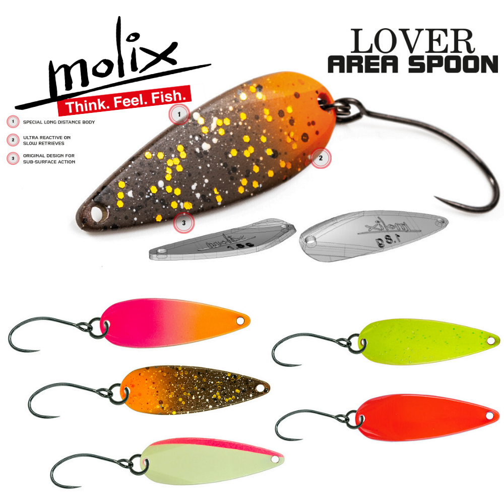 MOLIX Trout Fishing Spinner Bait Lure Lover Area Spoon 3.2g