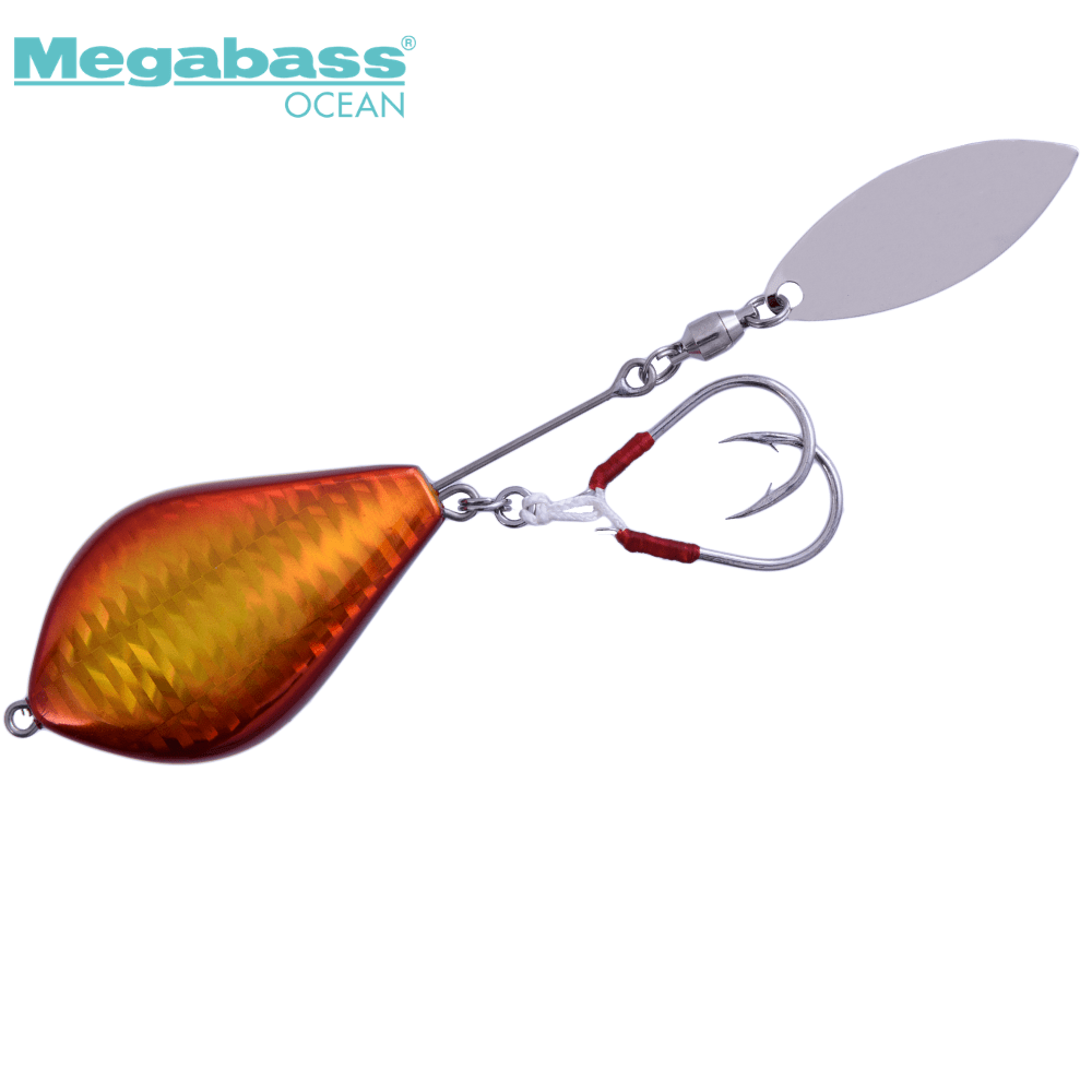 MEGABASS Saltwater Blade Flash Metal Lure MAKI JIG DROP 150g G Aka Kin