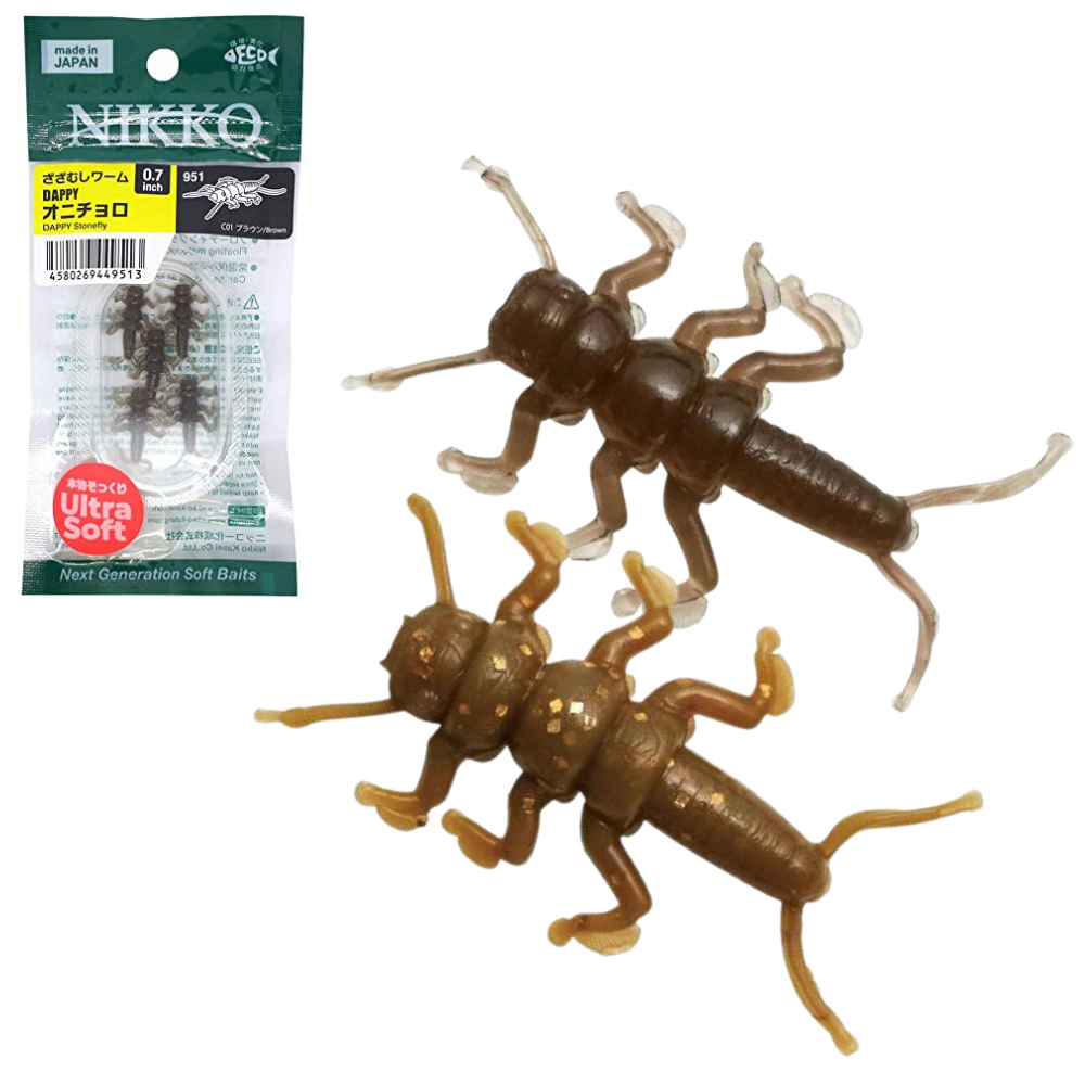 NIKKO UL Fishing Scented Ultra Soft Bait Lure DAPPY STONEFLY 19mm/5pcs
