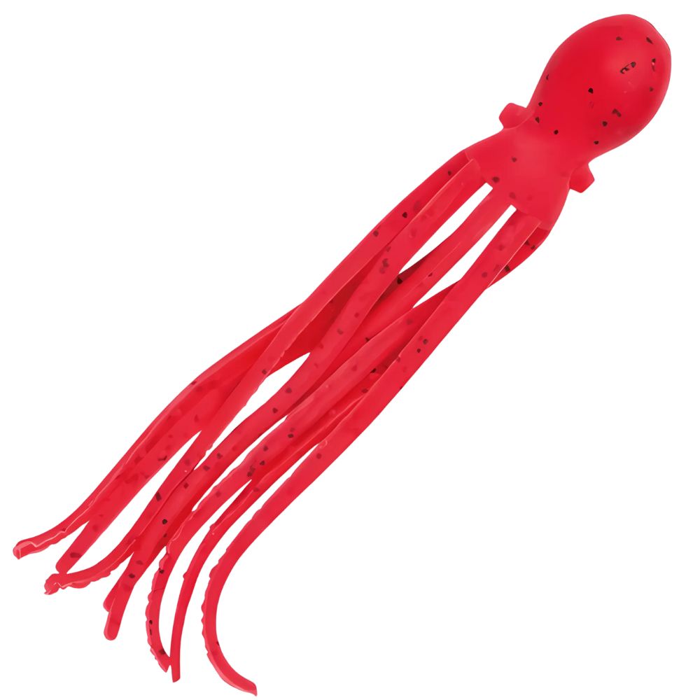 NIKKO KASEI Scented Soft Bait Skirt Lure OCTOPUS 8inch/200mm UV Solid Red - Image 3