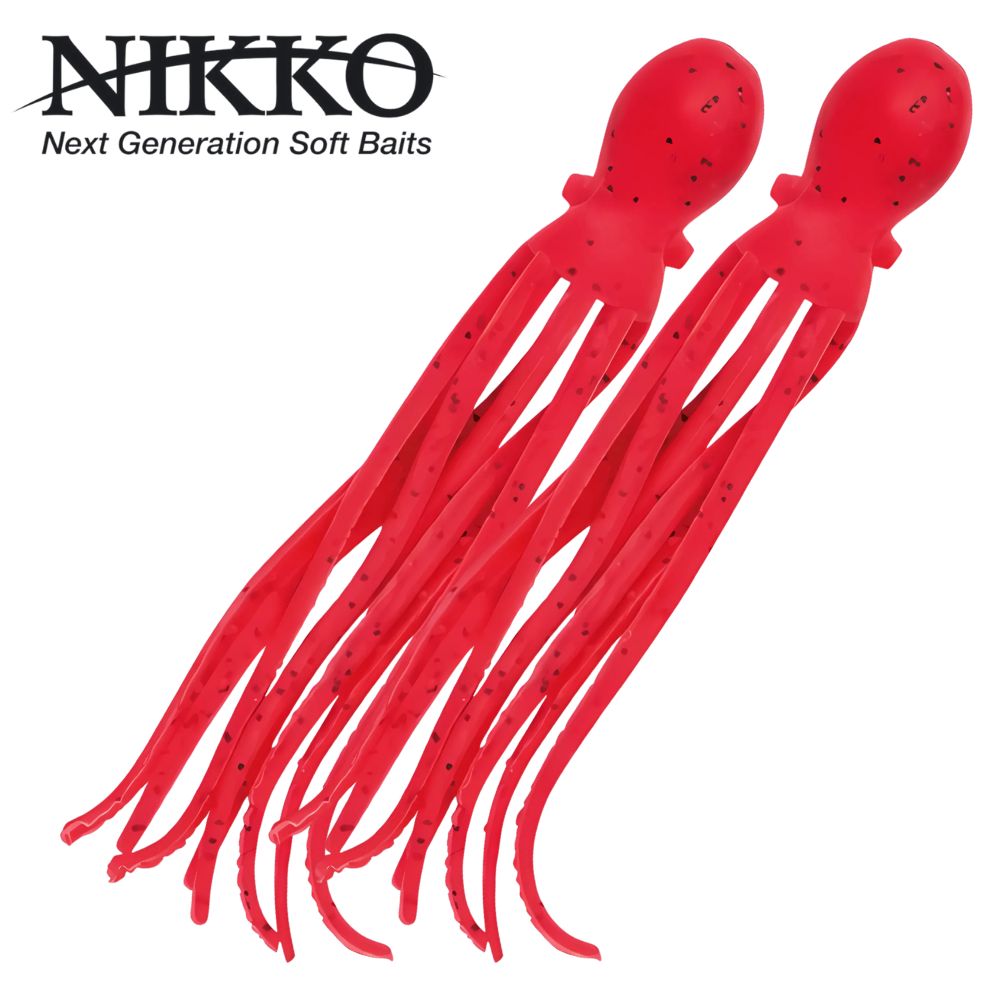 NIKKO KASEI Scented Soft Bait Skirt Lure OCTOPUS 8inch/200mm UV Solid Red