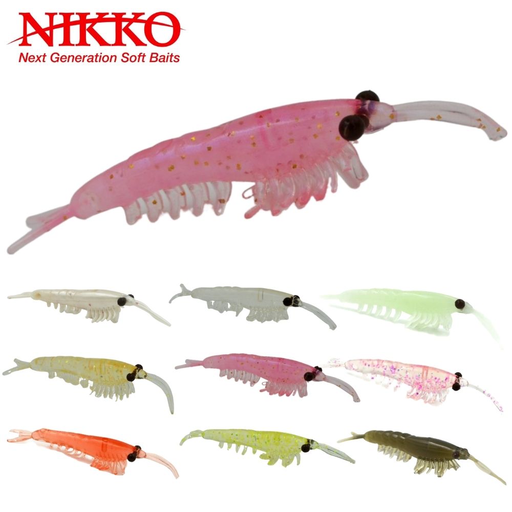 NIKKO Kasei Scented Soft Lure OKIAMI Shrimp Size M-5pcs