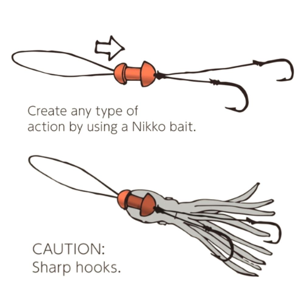 NIKKO KASEI Rubber Jigging Sliding Insert For OCTOPUS SKIRTS - Image 2