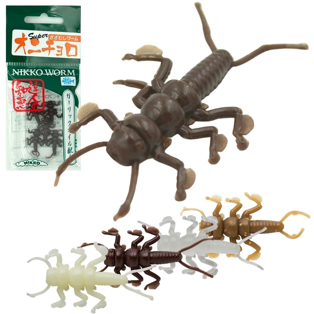 NIKKO KASEI UL Fishing Scented Soft Baits ZAZA Stonefly ONICHORO 19mm/5pcs