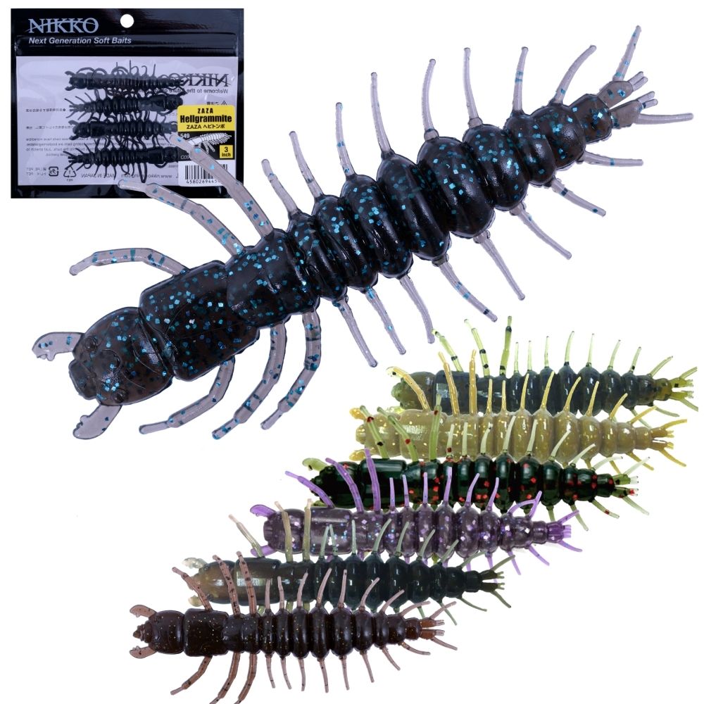 NIKKO KASEI Scented Soft Bait Lure ZAZA HELLGRAMMITES 3inch
