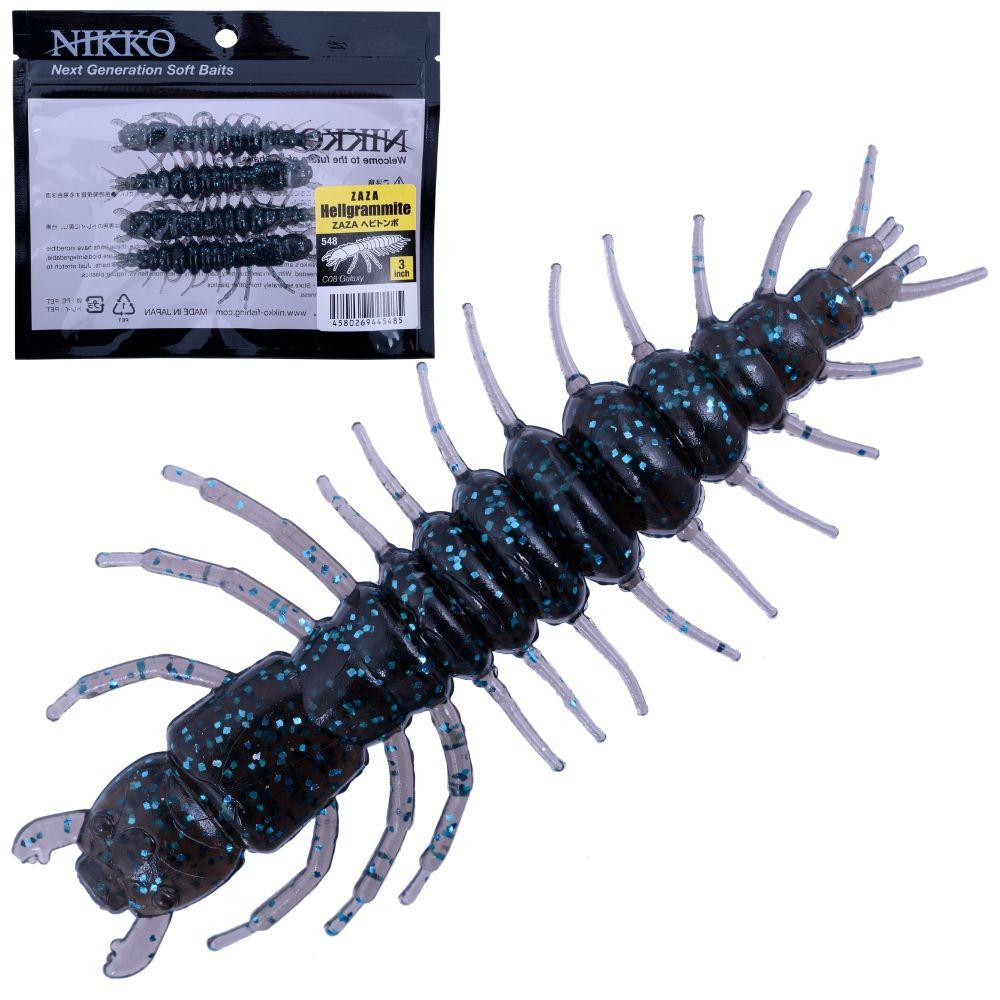 NIKKO KASEI Scented Soft Bait Lure ZAZA HELLGRAMMITES 3inch - Image 9