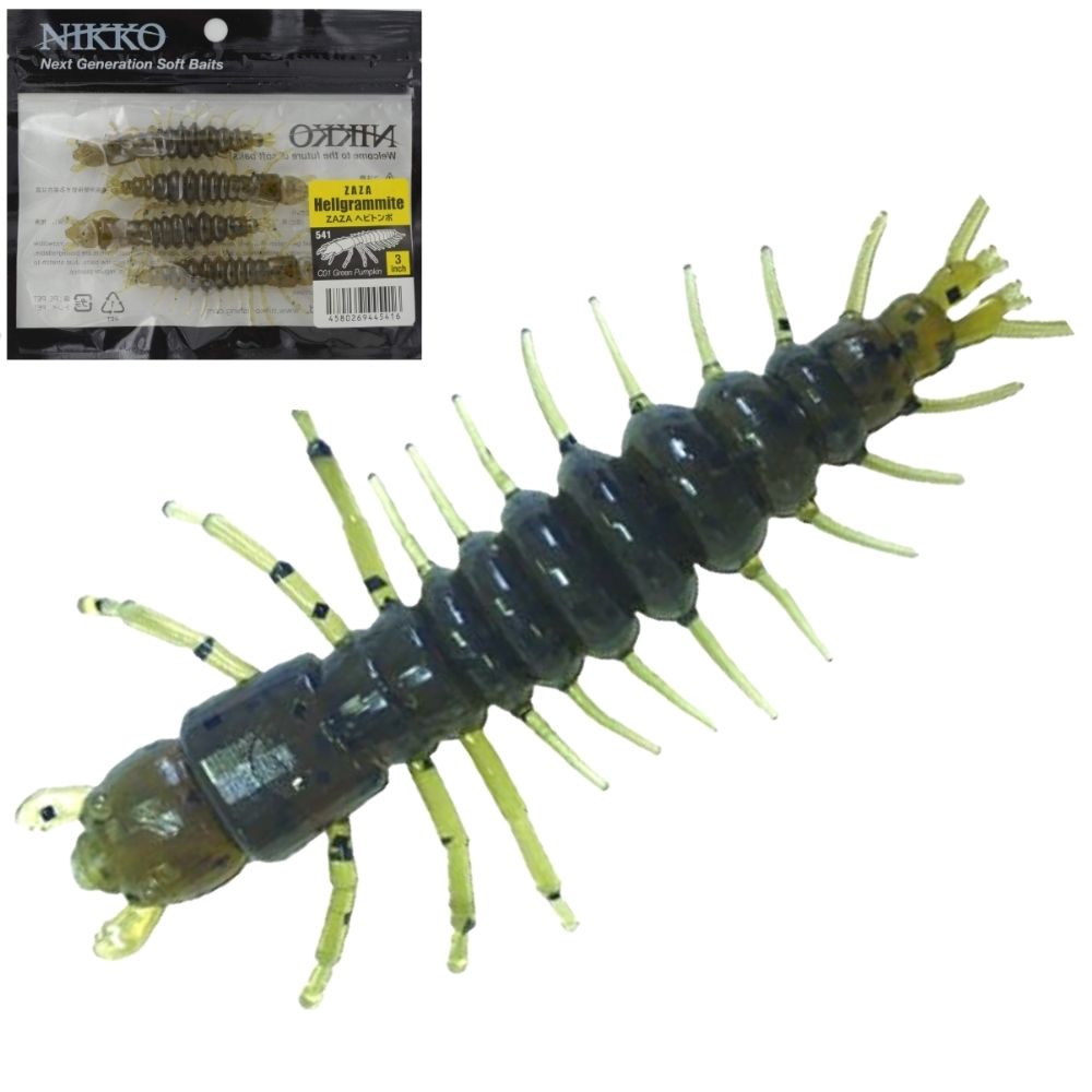 NIKKO KASEI Scented Soft Bait Lure ZAZA HELLGRAMMITES 3inch - Image 5