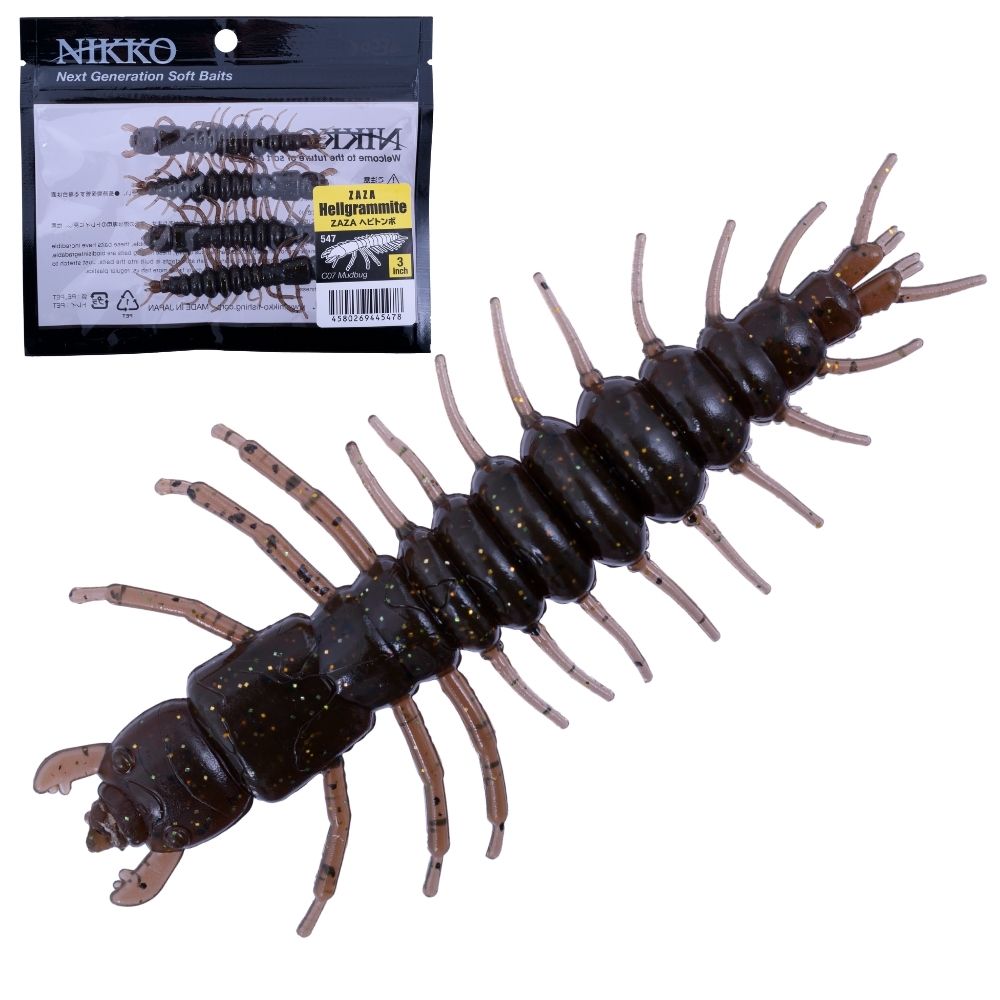 NIKKO KASEI Scented Soft Bait Lure ZAZA HELLGRAMMITES 3inch - Image 7