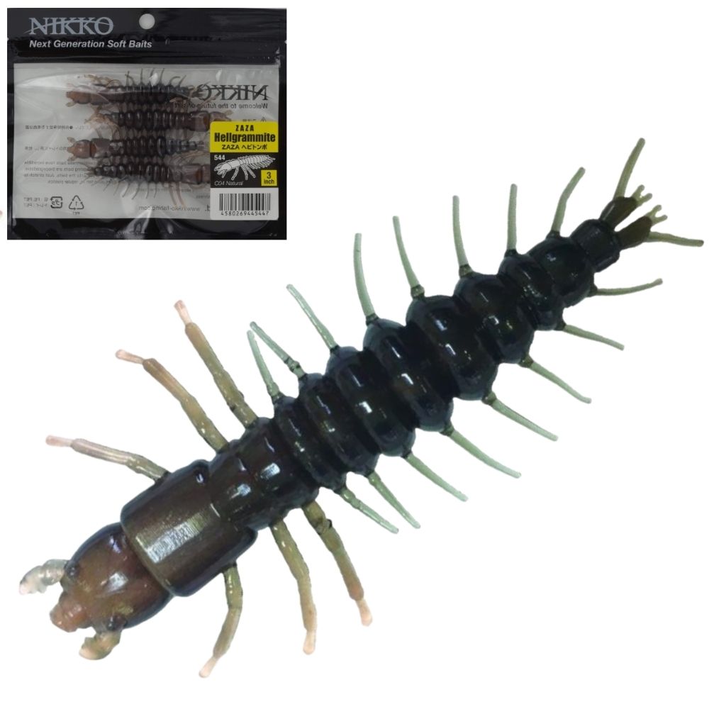 NIKKO KASEI Scented Soft Bait Lure ZAZA HELLGRAMMITES 3inch - Image 4