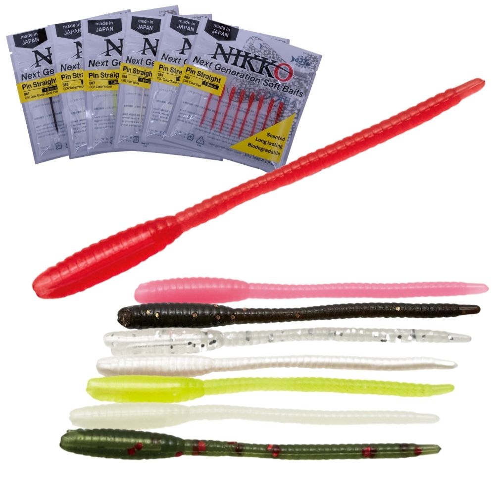 NIKKO KASEI Scented Soft Bait Lure Pin Straight WORM 1.9in