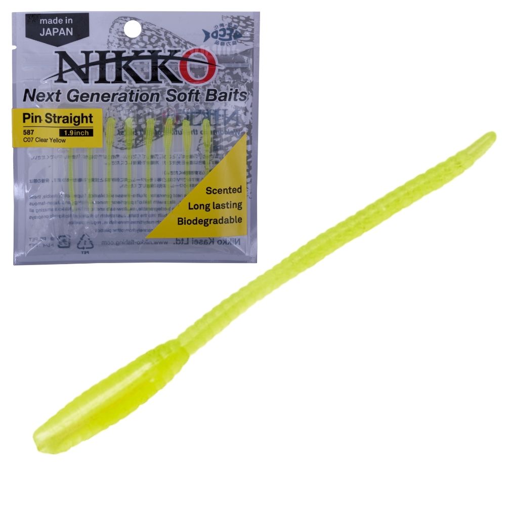 NIKKO KASEI Scented Soft Bait Lure Pin Straight WORM 1.9in - Image 6