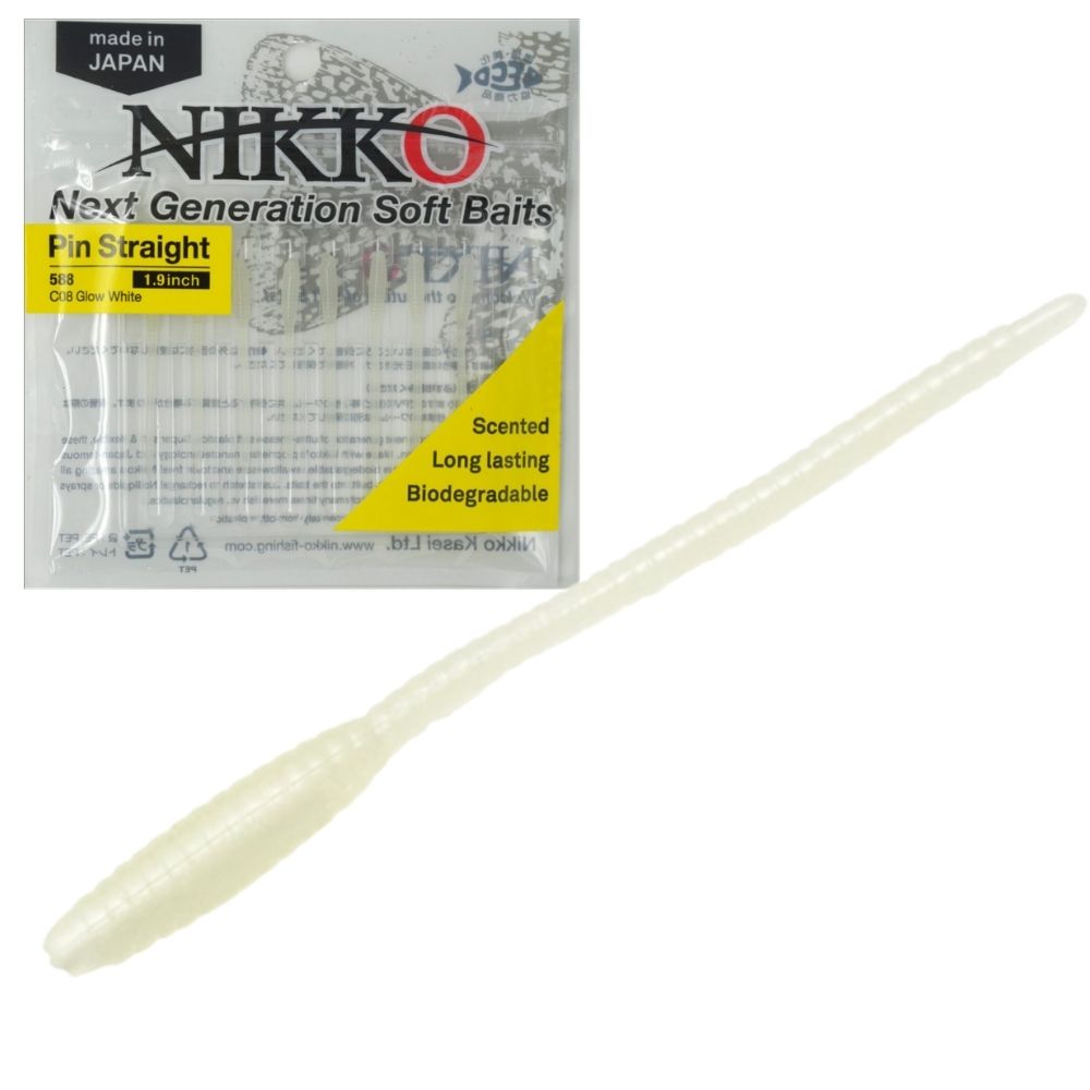 NIKKO KASEI Scented Soft Bait Lure Pin Straight WORM 1.9in - Image 3