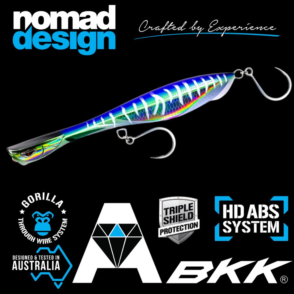 NOMAD DESIGN Saltwater Topwater Floating Skipping Popper Lure DARTWING 220 - Image 2