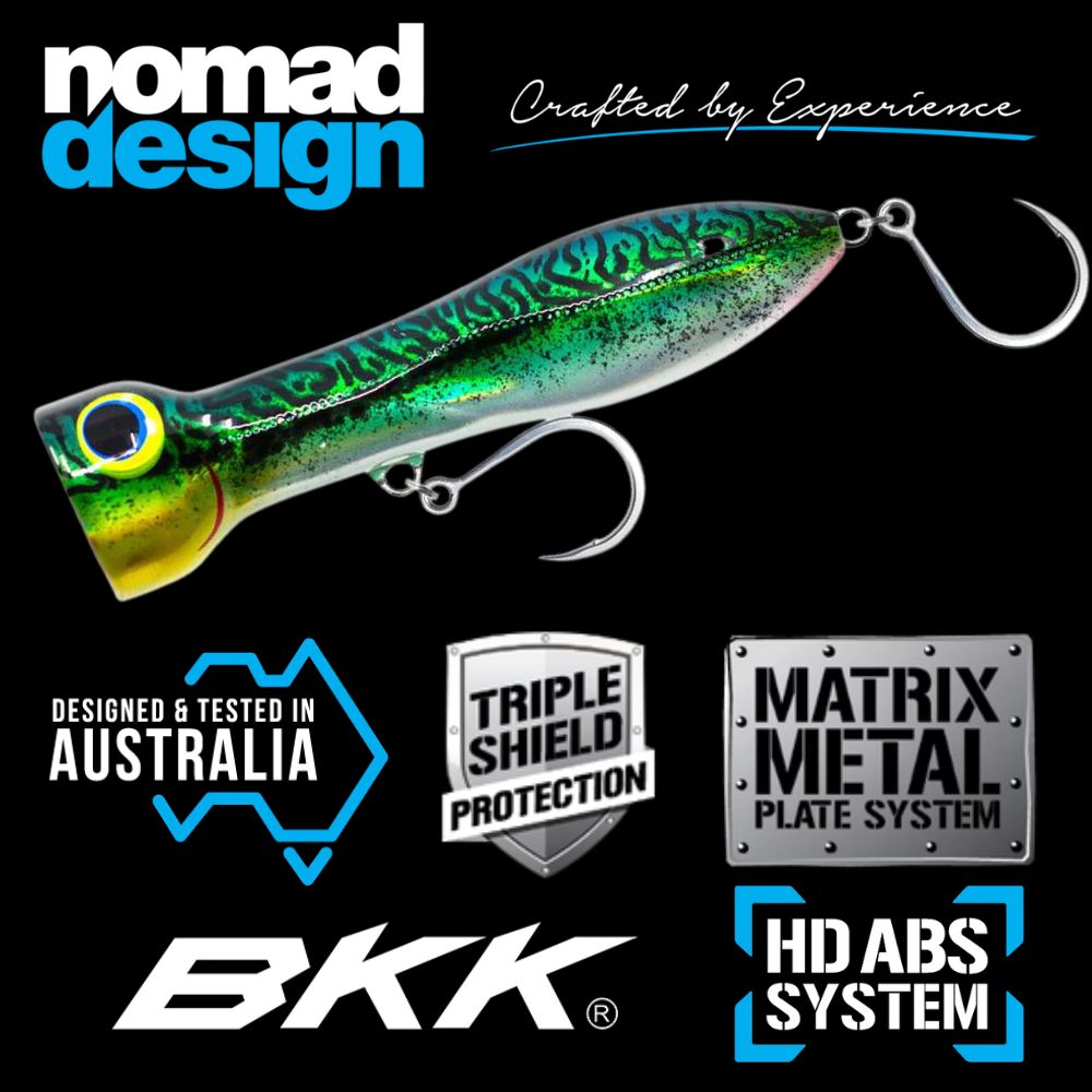NOMAD DESIGN Saltwater Ultimate Topwater Popper Lure CHUG NORRIS 150mm/80g - Image 2