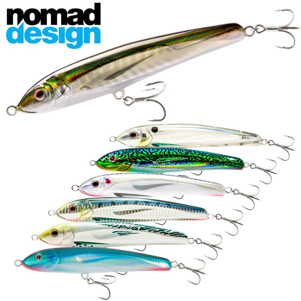 NOMAD DESIGN Saltwater Topwater Slow Sinking Stickbait Lure RIPTIDE 125mm/35g
